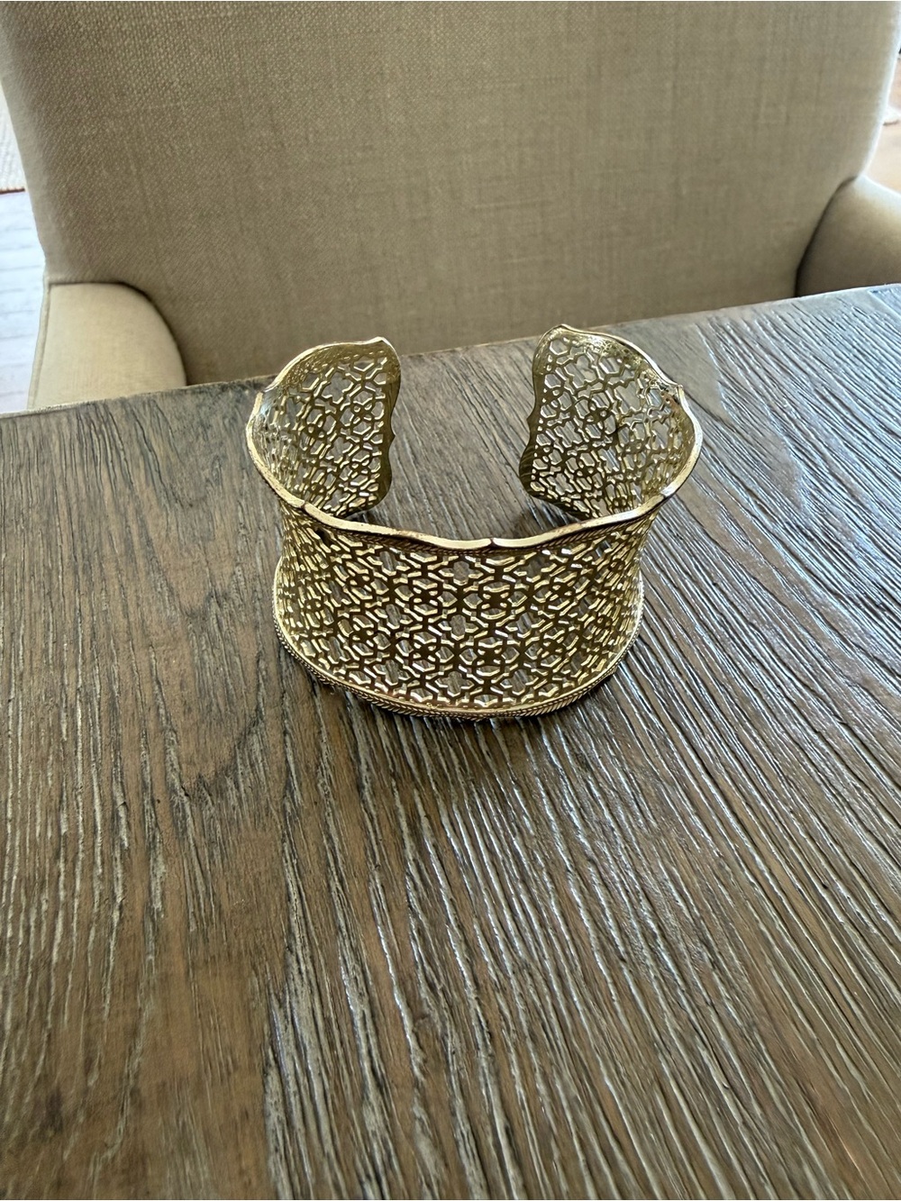 Kendra Scott Gold Filigree Open Cuff Bracelet